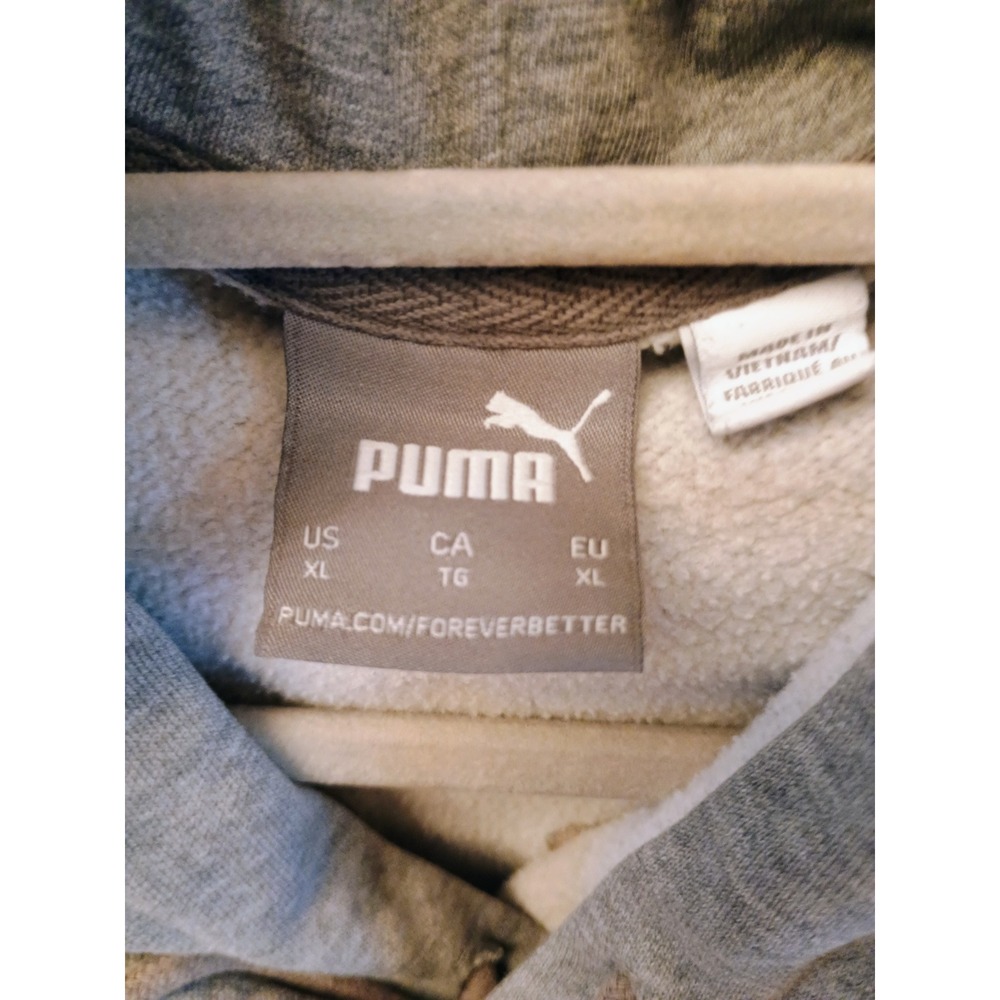 Puma‎ Essentials Heather Grey Embossed Logo Pullover Hoodie Mens XL